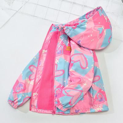 Veste coupe-vent pour filles doublée en polaire de style coréen - Haut d'extérieur automne/printemps