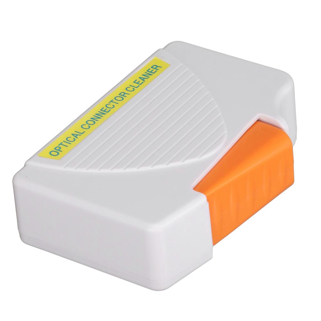 White Fiber Optic Cleaning Box Lightweight SC FC ST LC Optical Fiber Connector Fiber End Cleaner