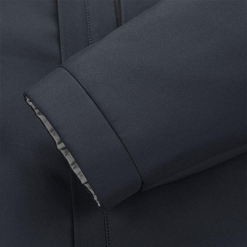 Romon Men's Reversible Business Casual Jacket with Detachable Hood