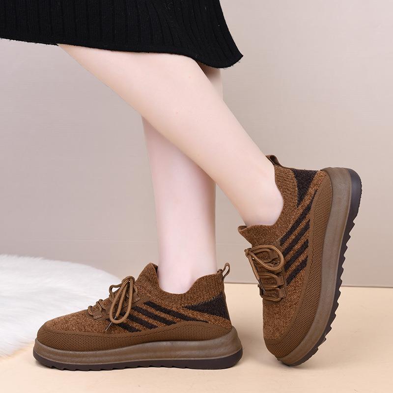 Cotton Shoes Women's Winter Velvet Thickened Warm Non-slip Soft-soled Cotton Boots Middle Old Mother Shoes Outdoor Cold-proof Snow Shoes