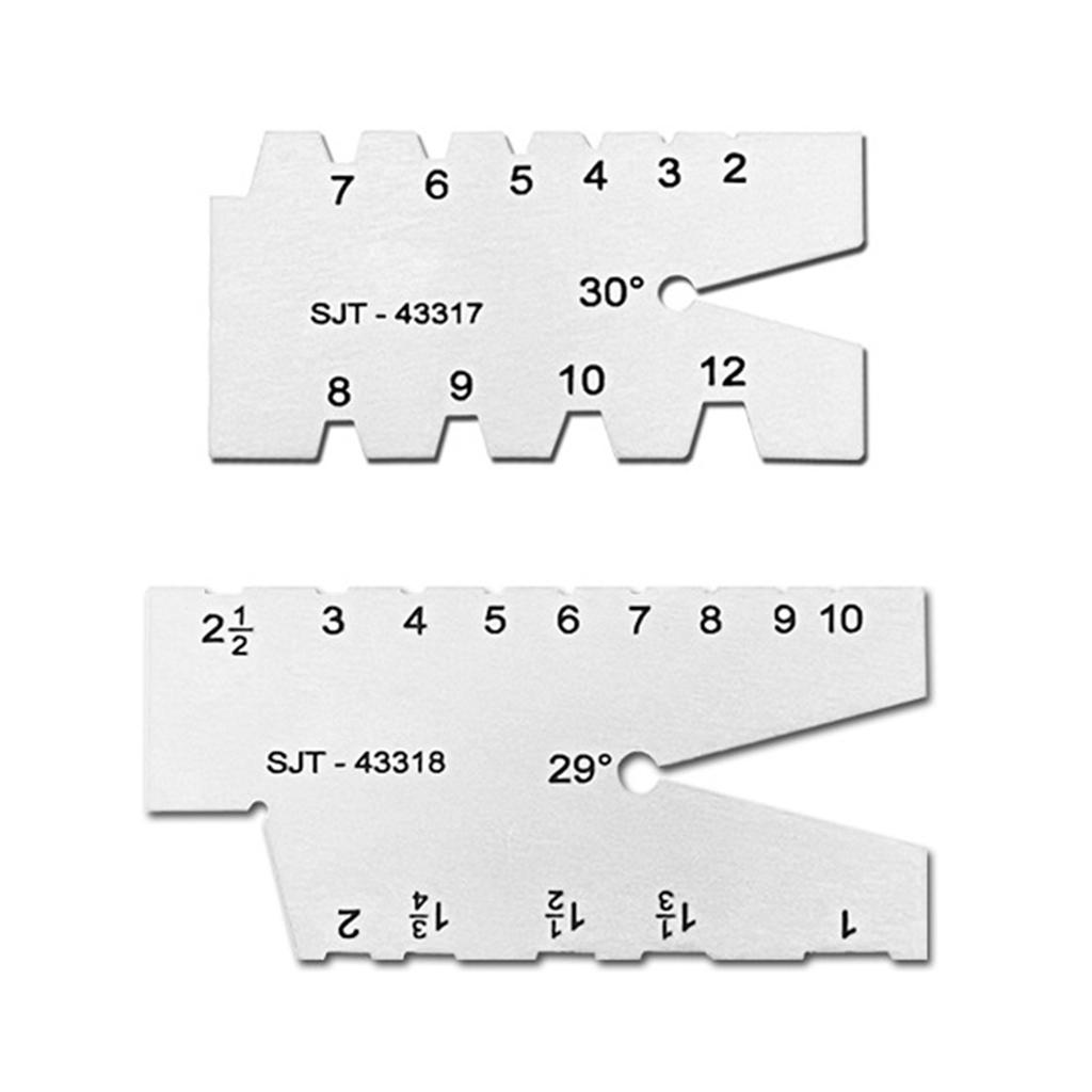 29/30 Degree Thread Gauge Stainless Screw Angle Template Gage Thread Cutting Angle Gauge Grinding Gage Inspection Tool