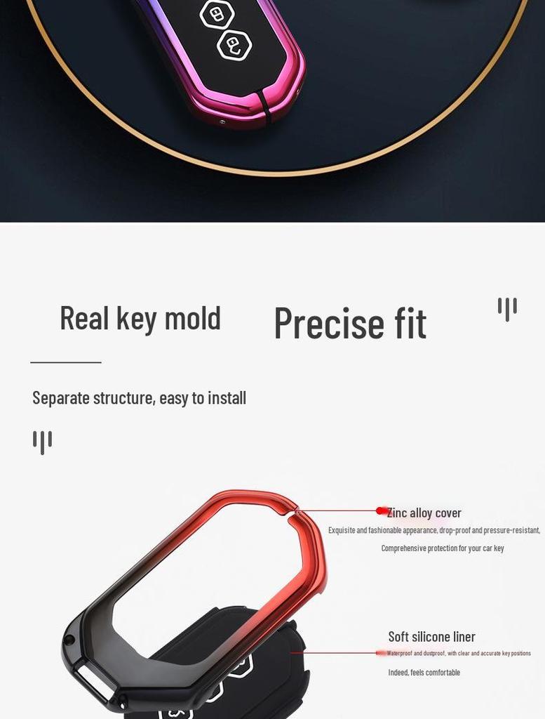 2020 Wuling Victory Key Case: Smart Remote Metal Cover with Full Wrap Protection and Buckle