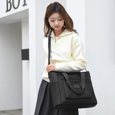 Pendler-Computertasche Damen Große Kapazität Nylon Schultertasche Mehrfach-Taschen Tragbare Umhängetasche