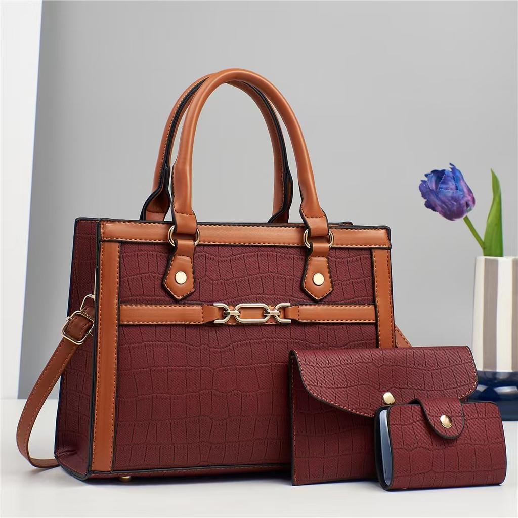 3pcs/set Women Totes with Wallets Large Capacity Handbags Fashion Trend Female Crossbody Shoulder Bags For Leisure Shopping