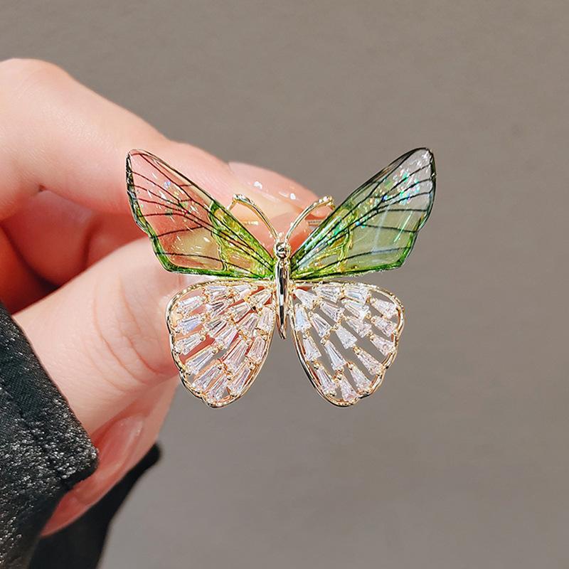 Simple Butterfly Brooch High-end Elegant and Feminine Niche Design Pin Suit