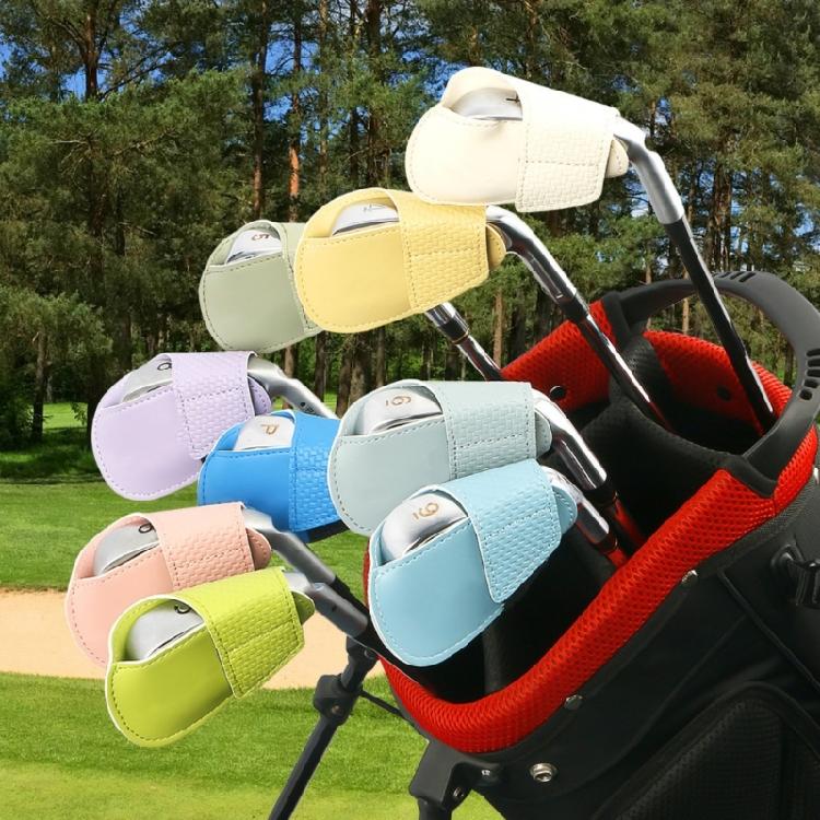 1Pc PU Leather Golf Iron Head Protective Cover Waterproof Golf Iron Head Cover Golf Accessories Gift for Golfers
