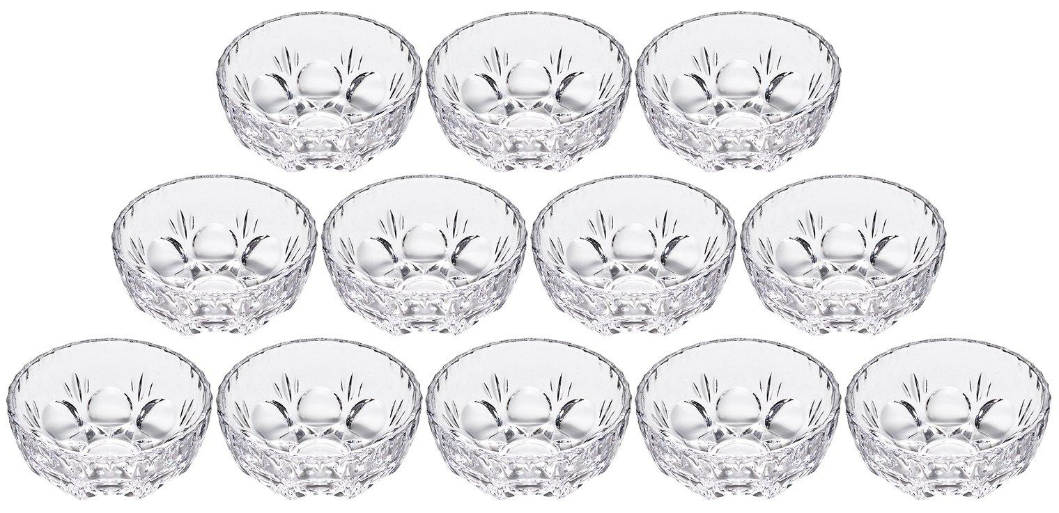 ADERIA Miniature Bowl, Clear, Max. 9cm x 3.5cm (height), Look, Set of 12, Made in Japan, 155