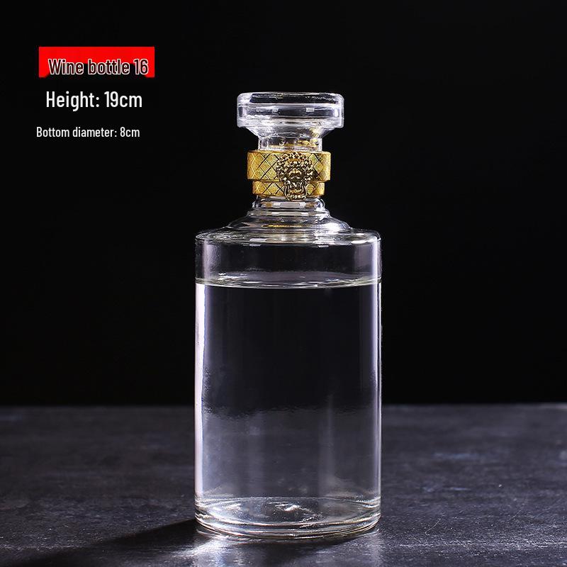 500ml Clear High-White Glass Wine Bottle, Decorative Empty Baijiu Bottle