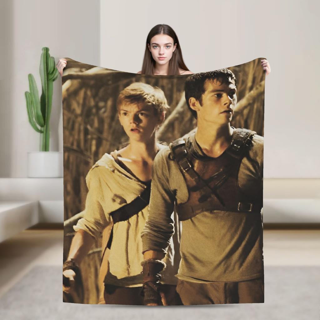 The Maze Runner Flannel Blankets Newt X Thomas Soft Bedding Throws for Outdoor Travel Graphic Bedspread Sofa Bed Cover