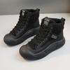 Fashion Thick-soled high-top ankle boots, fur, daily casual, height-increasing, sheep cake fur, plush women's cotton shoes
