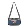 Cute Checkered Handheld Handbag Underarm Bag Sweet Women's Simple And Fresh Fashion Casual Commuting Shopping Shoulder Bag