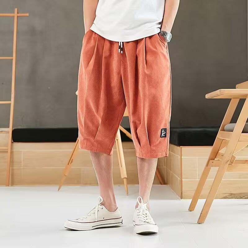 Pantalones Harem de Verano de Talla Grande para Hombre Pantalones Cortos Joggers Estilo Chino Largo hasta la Pantorrilla Casuales Holgados Pantalones Capri para Hombre 8XL