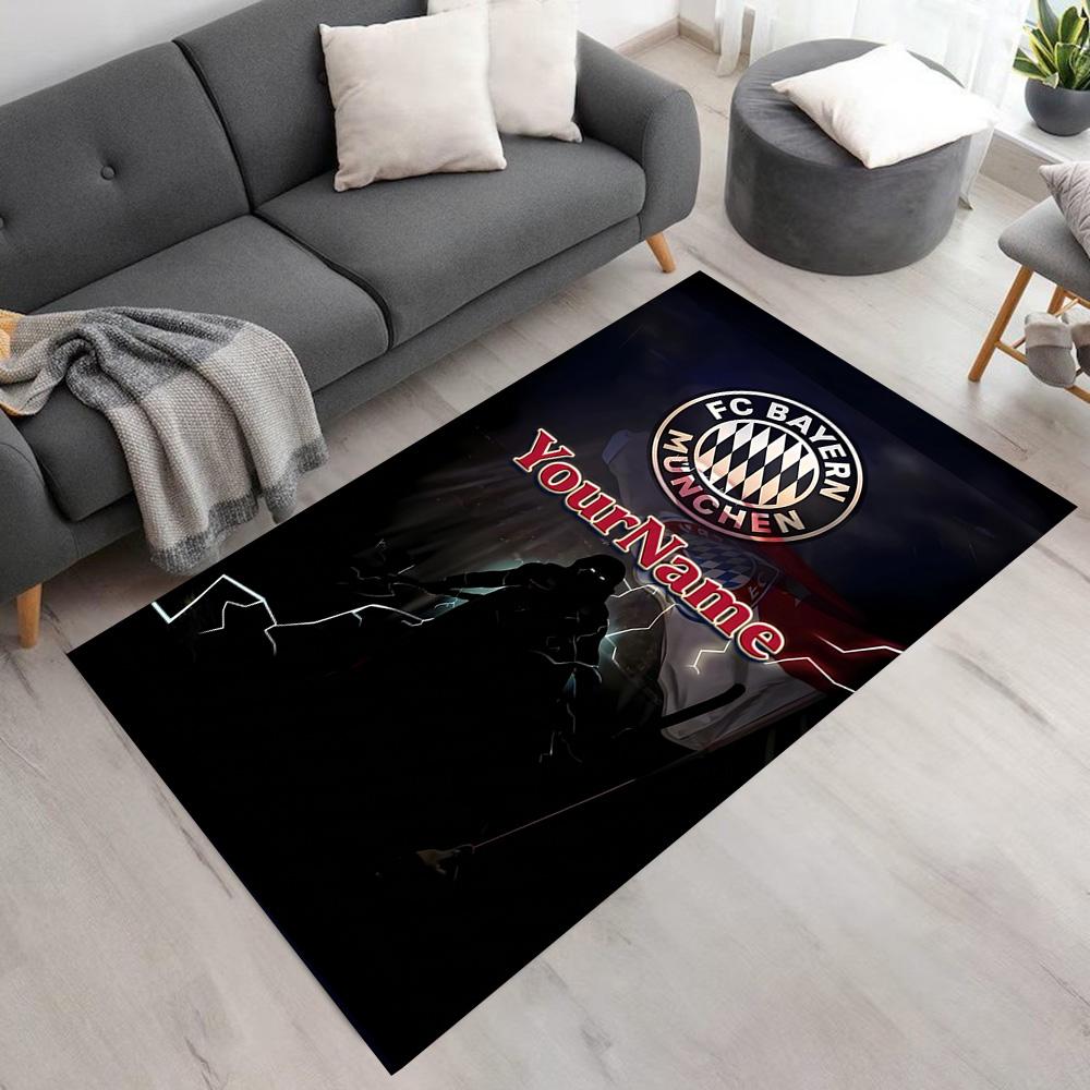 Bayern Munich Customized Name Floor Rug Office Rug Design for Bedrooms Hallway Living Rooms Study room Anti-slip Rug Decorate Offices
