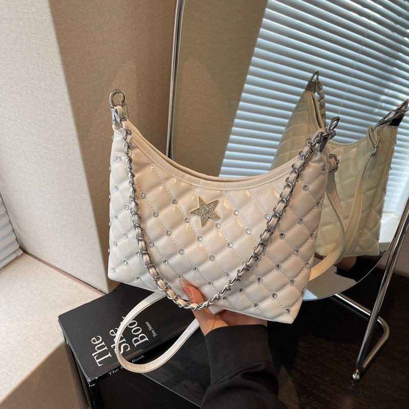 

Bag Women s New Fashion Rhombus Chain Underarm Bag Niche Simple Shoulder Bag