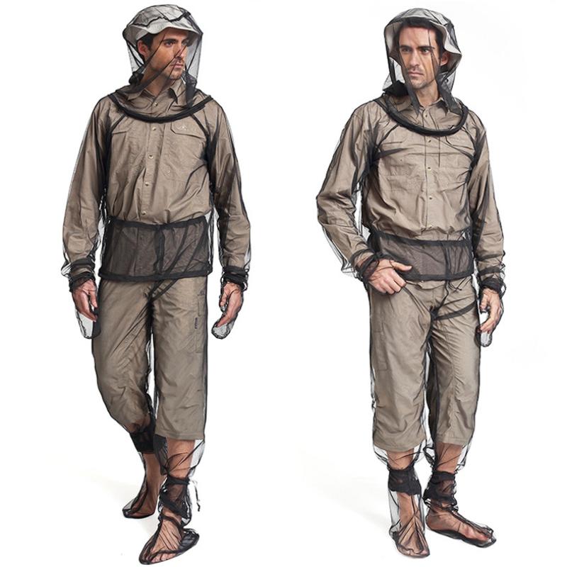 Mesh Hooded Bug Jacket Suit, Anti Mosquito Net, Mitt Mesh Clothes, Carry Pouch For Protective Hunting, Fishing, Hiking