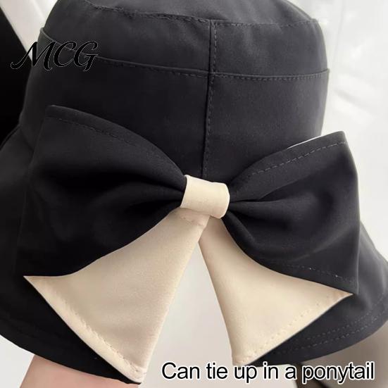Packable Sun Hat Summer Hat, Rear Bowknot Wide Brim Cycling 360 Hiking Degree Protection UV Fisherman for Outdoor Travel-friendly