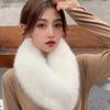 Thick Plush Scarf for Women Girls Winter Invisible Fix Clip Scarf Female Camping Shopping Scarf Teens Decorative Scarves