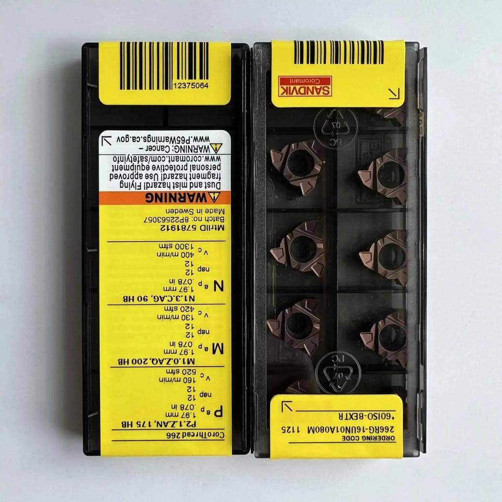 Original Sandvik / 266RG-16UN01A080M 1125 /Carbide CNC Blade 10 PCS