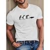 Tailles européennes T-shirt d'été décontracté pour homme avec imprimé pingouin - Doux, respirant, col rond