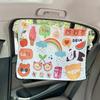 Car Window Sunshade Curtain Universal Side Cartoon Suction Cup Design UV Protection for Outdoor Trips