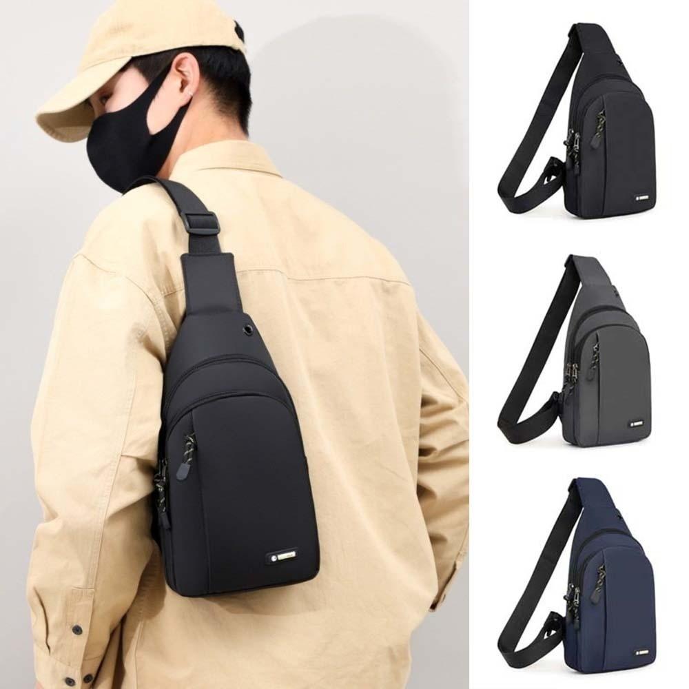 Large Capacity Men Crossbody Bag Waterproof Chest Pack Running Phone Bag  Outdoor Sports
