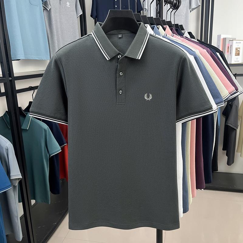 100% Cotton Luxury Brand New Men's Embroidered Short Style Summer Comfortable Breathable Polo Shirt Business Casual T-shirt Top