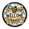 Vintage Botanical Dragonfly  Bee Themed Metal Tin Sign HighDefinition Metal Tin Sign  D Flat Products Design with Enhanced D