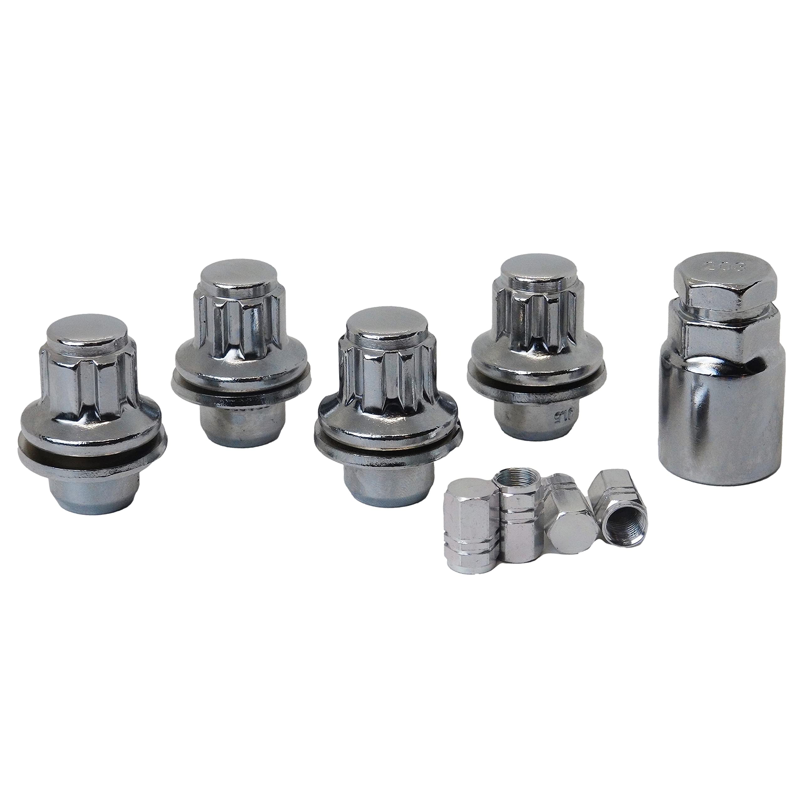 [ST S Michiko] Surface Nut for Toyota Nissan Genuine Wheel Gear lock short P1.5 set of 4 серебряный