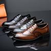 Exported plus-size Brock custom leather shoes for men, spring/autumn casual British and European American formal men's shoes