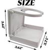 TIHOOD 2PCS Adjustable Folding Drink Holder/Adjustable Cup Holder For Marine/Boat/Caravan/Car/Trucks/RVs/Vans (White)