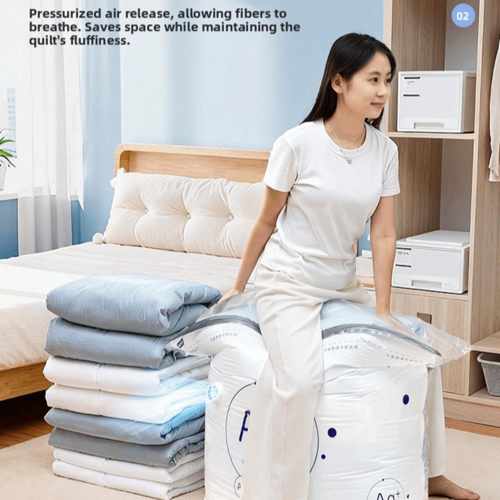 PA+PE Material Compression Bags No Pump Quilt Organizer Bag New Vacuum Storage Bags Home Use