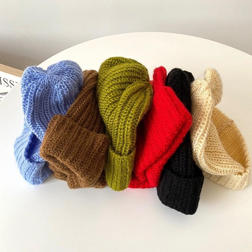 Thickened Knitted Woolen Hat Cold-proof Ear Protection Hat Fashion Cover Head Cap Outdoor