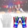 Bright Multi-colored Led Light-up Knitted Gloves Ideal For Halloween And Parties