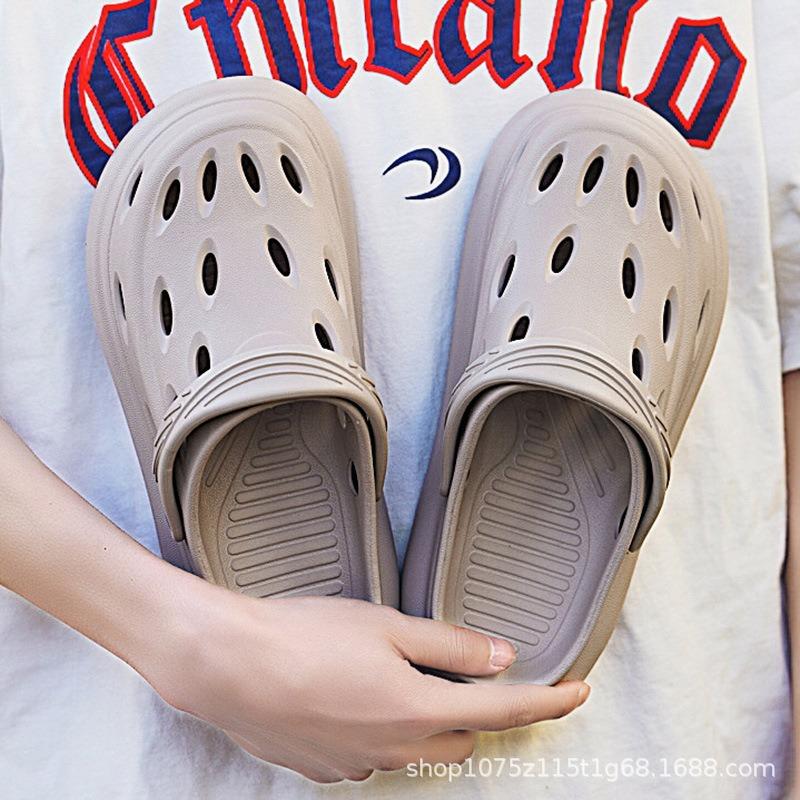 Hole shoes men's new summer outdoor beach non-slip wear-resistant soft sole casual sports outer bag head