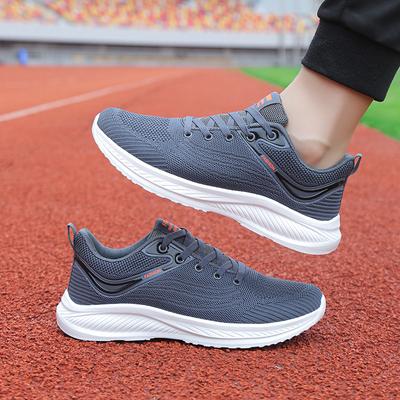 Men's Shoes New Mesh Pure Black Sneakers Women's Autumn Breathable Running Shoes Couple Casual Travel Shoes