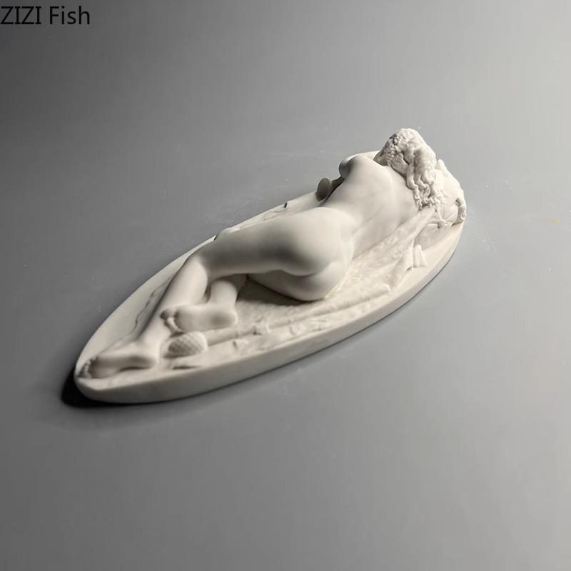 Wine God Priestess Bacchante Plaster Statue Desk Decoration Creative Artwork Ornaments Characters Sculpture Room Aesthetic Decor