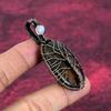 Tree Of Life Spessartine Garnet In Limestone Pendant Copper Wire Wrapped Pendant