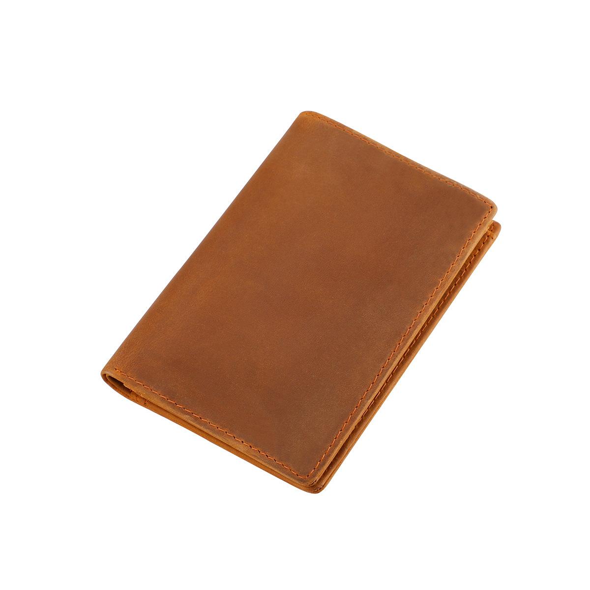 Crazy Horse Genuine Leather Passport Wallet Man RFID Protection Credit Card Holder High Quality Women Travel Passport Cover Case коричневый