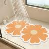 Water Absorbent Flower Shape Bath Mat Non Slip Floor Mat Home Decoration Bathroom Rug  Shower