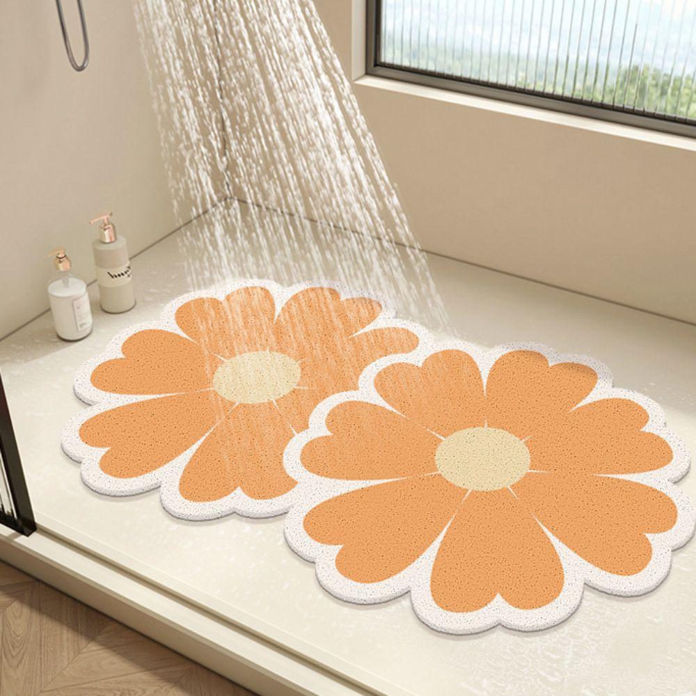 Water Absorbent Flower Shape Bath Mat Non Slip Floor Mat Home Decoration Bathroom Rug  Shower
