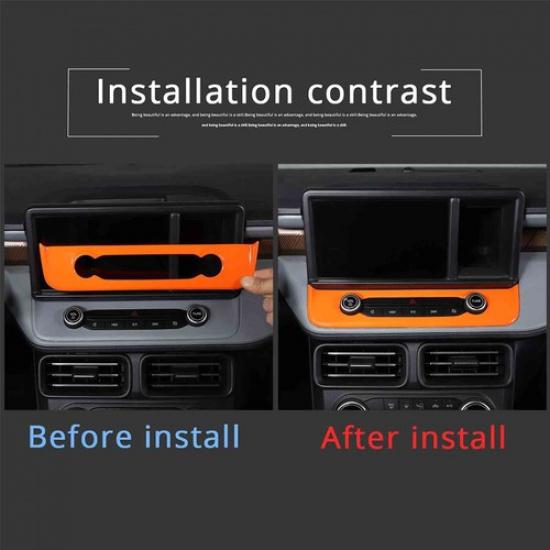 Orange Center Radio Console Button Trim Cover Fit For Ford Maverick -