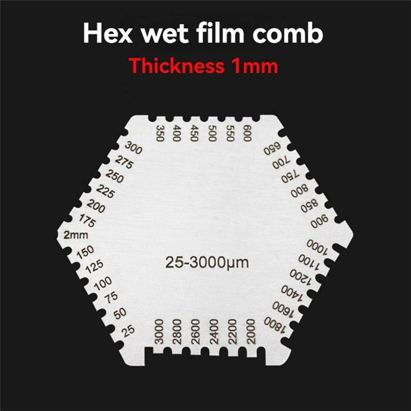 AEE4-Stainless Steel Wet Film Comb Paint Coating Wet Film Thickness Gauge Comb Gauge Film