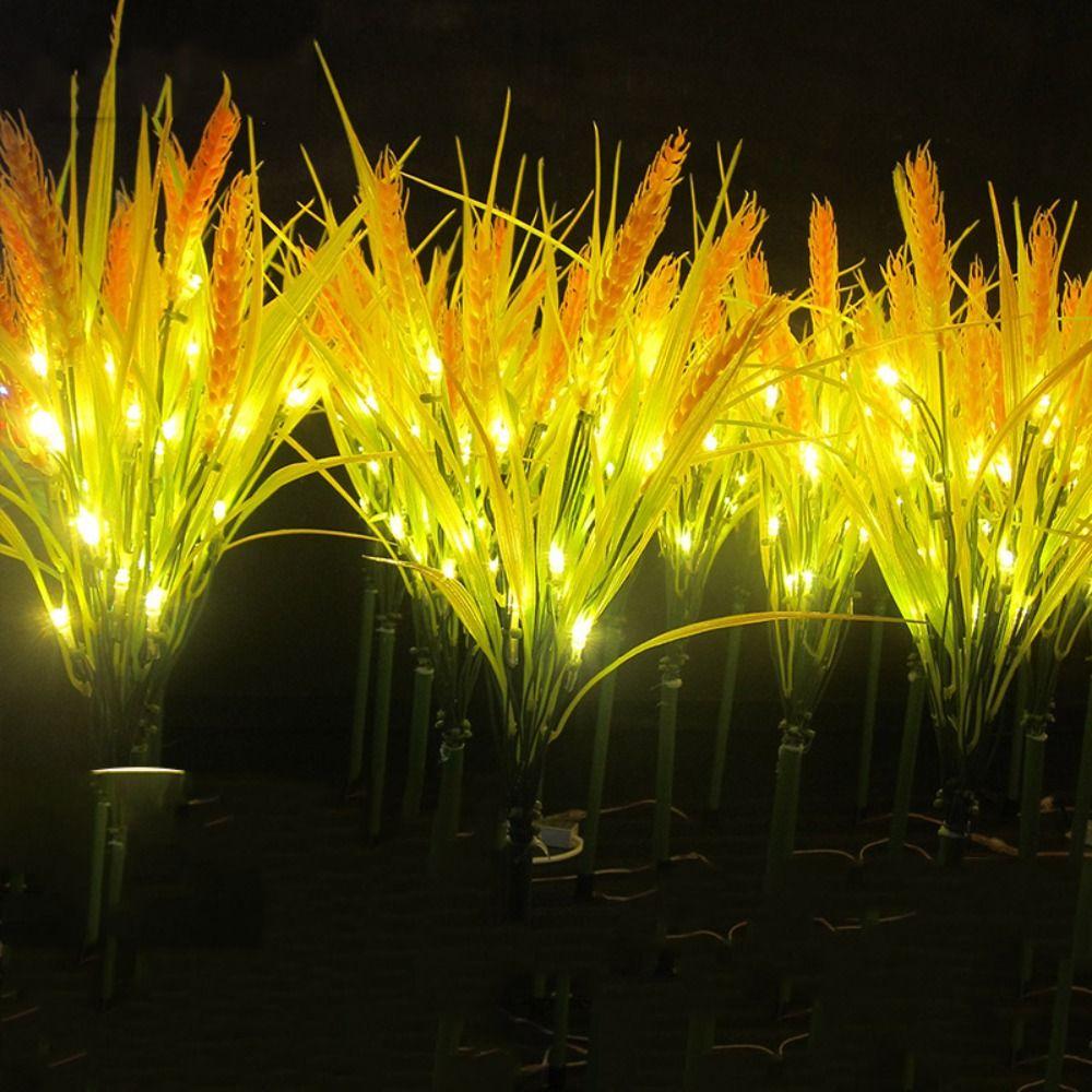 Solarbetriebene Bodenleuchte Erdspieß Weizenährenleuchte Solarleuchte Gartenbeleuchtung