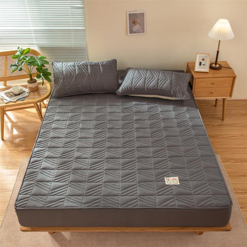 Soy Fibre Quilted Thicken Bedding Mattress Cover Bed Protector Cover Fitted Sheet Bedspread Sheets No Pillowcase