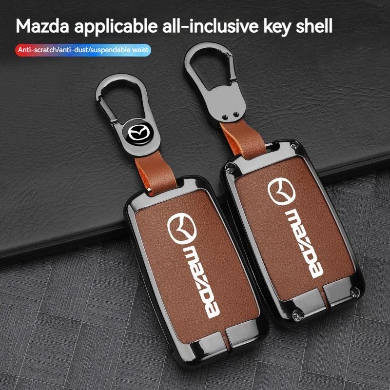 2025 Gorąca skórzana osłona kluczyka samochodowego Etui na kluczyk Do Mazda 2 3 6 Axela Atenza CX-5 CX5 CX-3 CX-7 CX8 CX-9 2016 2017 2018 2/3 Przyciski Auto