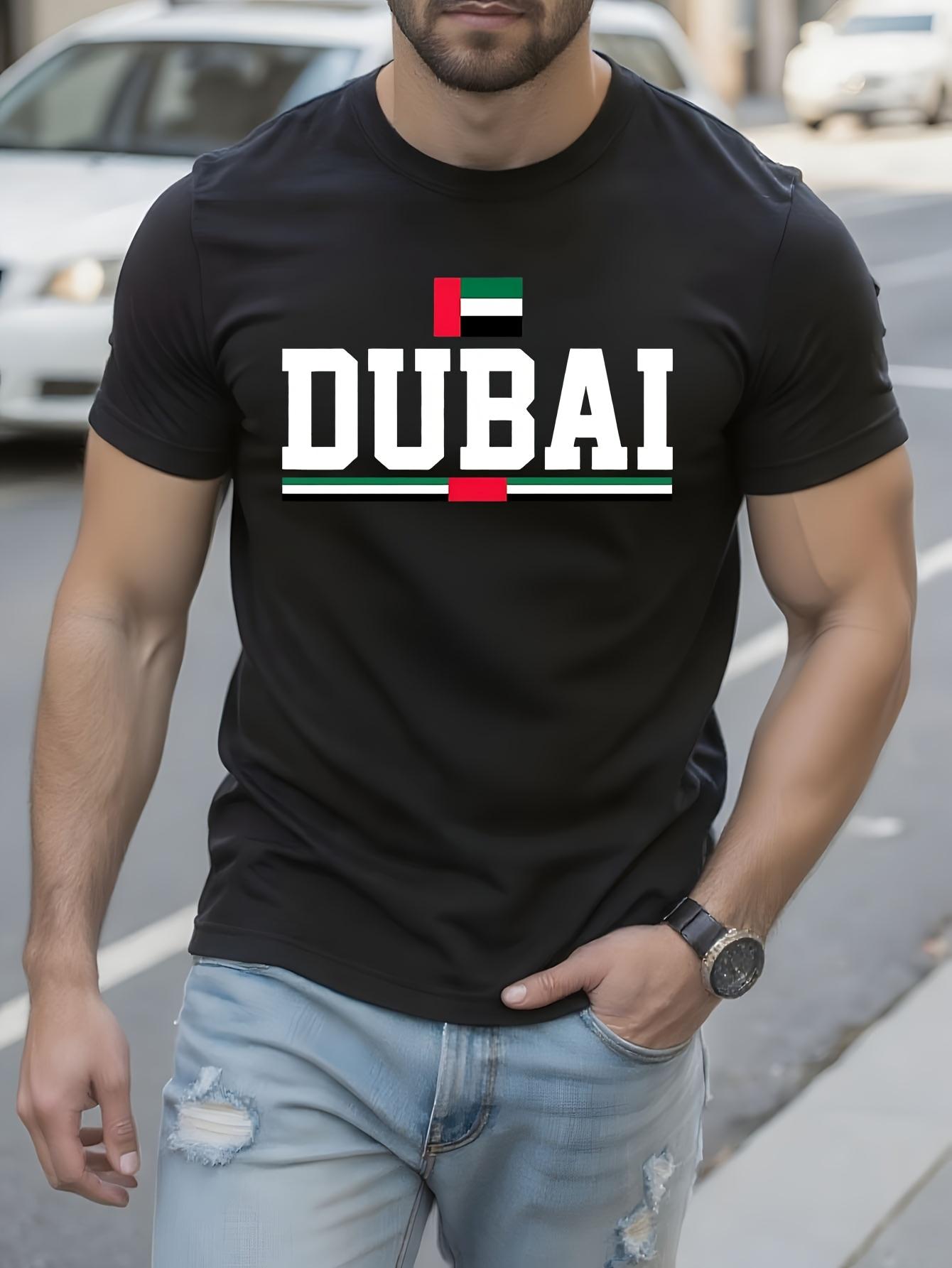 Heavyweight Vintage Dubai Graphic Tshirt Black with Green... S