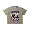 260 GSM Double Yarn 32 Count 100% Cotton Jujutsu Kaisen V6 Gojo Print Unisex Heavy Cotton T Shirt
