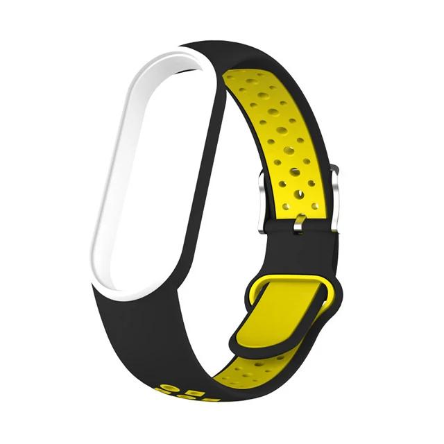 Silicone Strap for Xiaomi Mi Band 3 4 5 6 7 Bracelet Sport Miband 6 7Replacement Wristband Double Buckle Correa Belt Accessorise