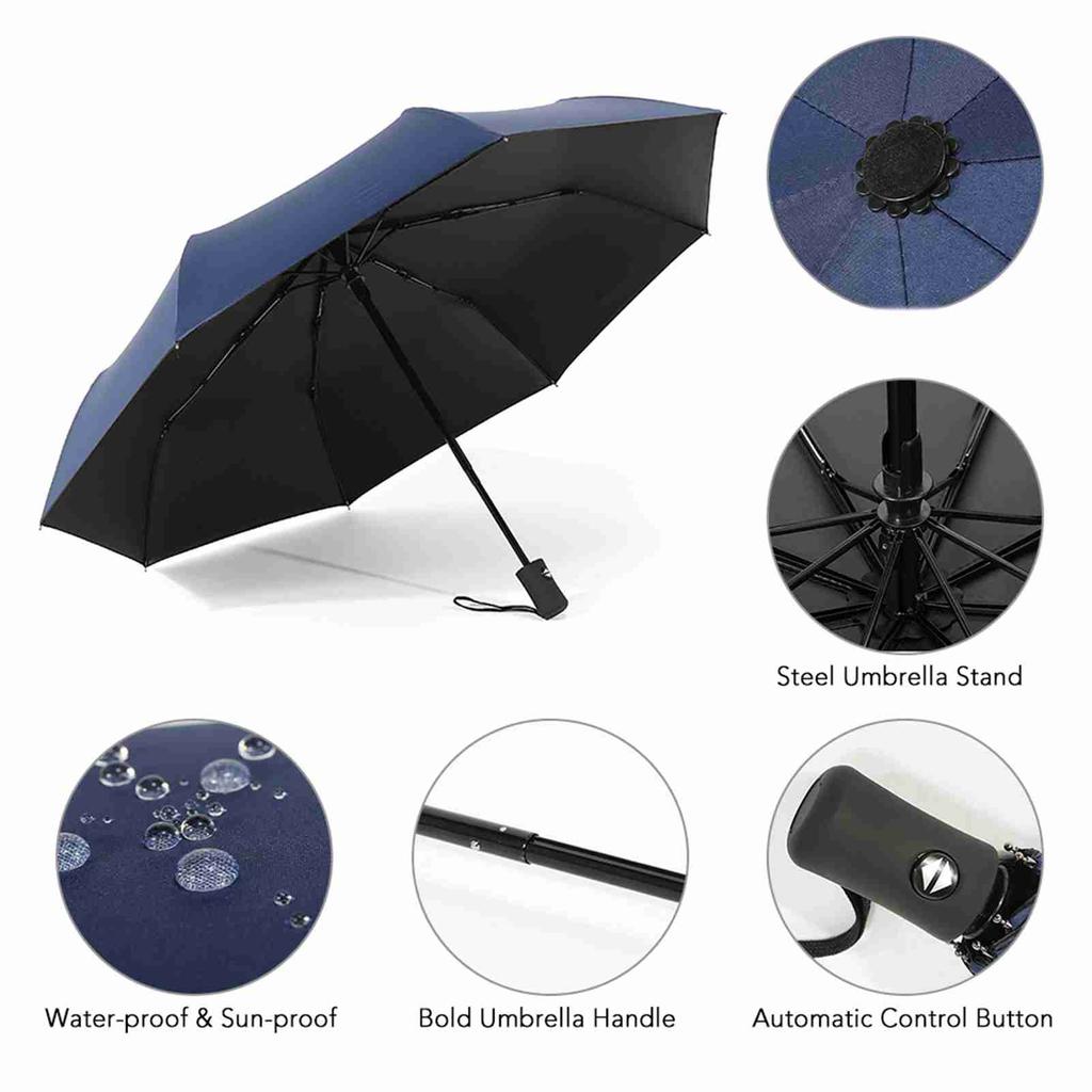 Auto Open Close Umbrella Compact Sun Rain Umbrella Portable Travel Umbrella Sun Proof Wind Proof Umbrella