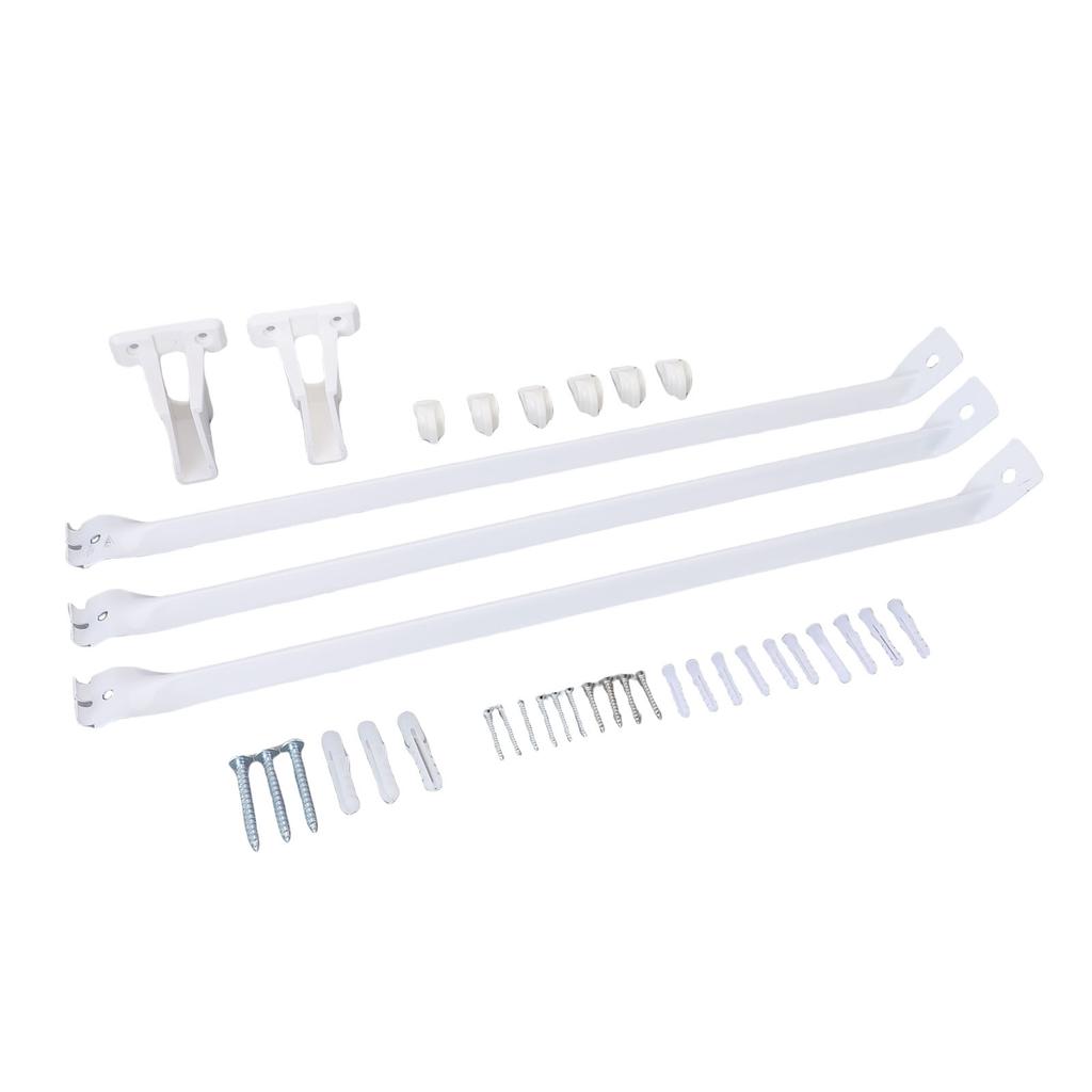 3 STÜCK Drahtregalhalter-Set Stahl-Drahtregal-Tragwinkel mit 6 Klemmen und 2 Endwinkeln